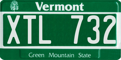 VT license plate XTL732