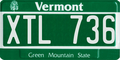 VT license plate XTL736