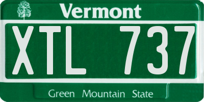 VT license plate XTL737