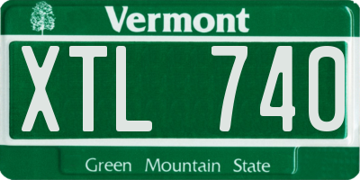 VT license plate XTL740