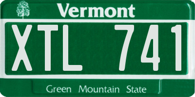 VT license plate XTL741