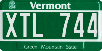 VT license plate XTL744