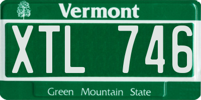 VT license plate XTL746