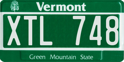 VT license plate XTL748