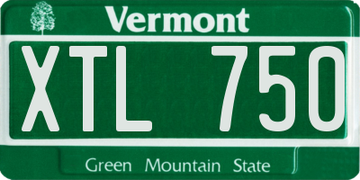 VT license plate XTL750