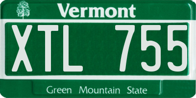 VT license plate XTL755