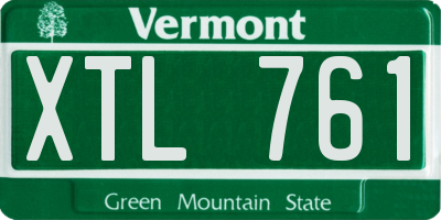 VT license plate XTL761