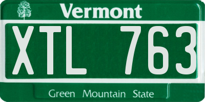 VT license plate XTL763