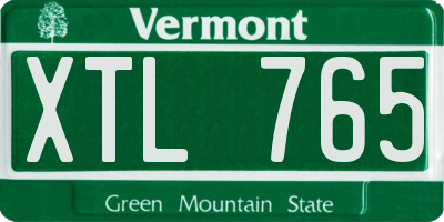 VT license plate XTL765