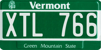 VT license plate XTL766
