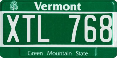VT license plate XTL768