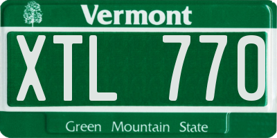 VT license plate XTL770