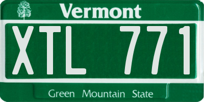 VT license plate XTL771