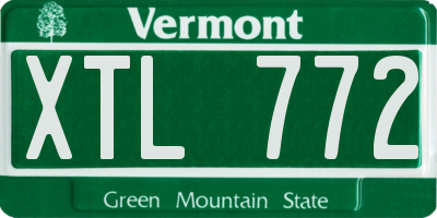 VT license plate XTL772