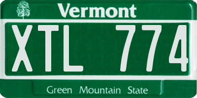 VT license plate XTL774