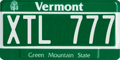 VT license plate XTL777