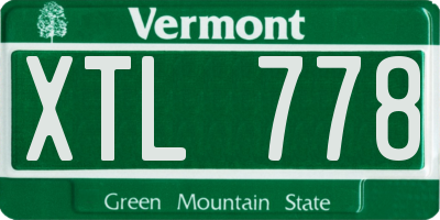 VT license plate XTL778