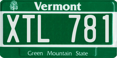 VT license plate XTL781