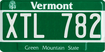 VT license plate XTL782