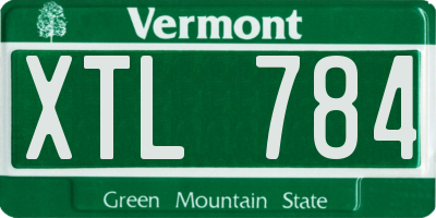 VT license plate XTL784