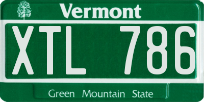 VT license plate XTL786