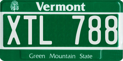 VT license plate XTL788