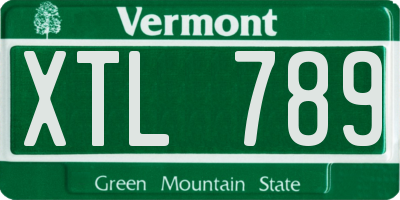 VT license plate XTL789