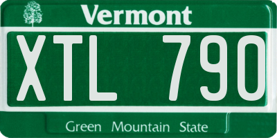 VT license plate XTL790