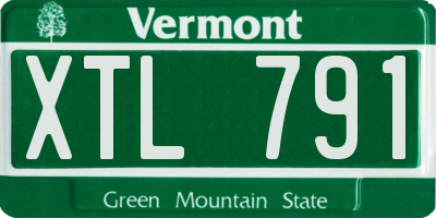 VT license plate XTL791