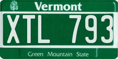 VT license plate XTL793