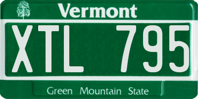 VT license plate XTL795