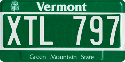VT license plate XTL797
