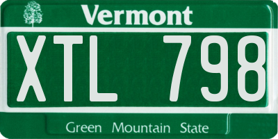 VT license plate XTL798