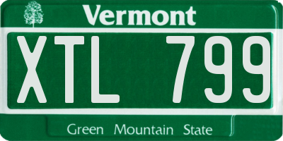 VT license plate XTL799