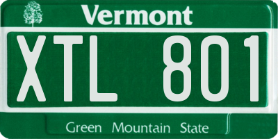 VT license plate XTL801