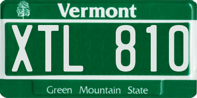 VT license plate XTL810