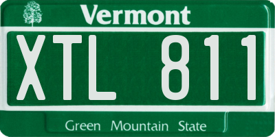 VT license plate XTL811