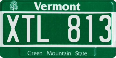 VT license plate XTL813