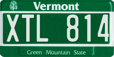 VT license plate XTL814