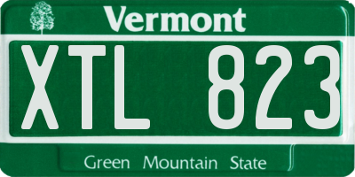 VT license plate XTL823