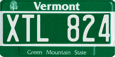 VT license plate XTL824