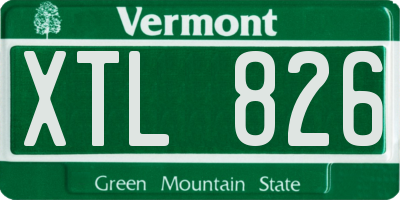 VT license plate XTL826