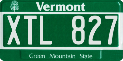 VT license plate XTL827
