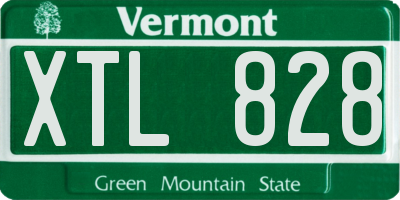 VT license plate XTL828