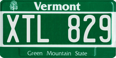 VT license plate XTL829