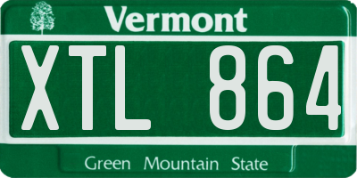 VT license plate XTL864