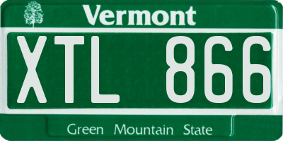 VT license plate XTL866