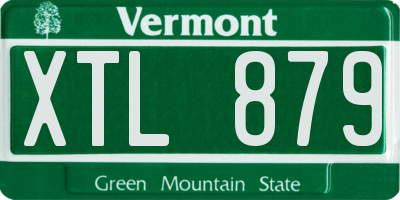 VT license plate XTL879