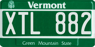 VT license plate XTL882