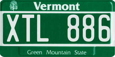 VT license plate XTL886